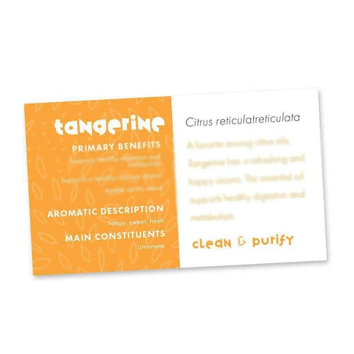 Tangerine Essential Oil Cards (Pack of 10) Media Your Oil Tools 