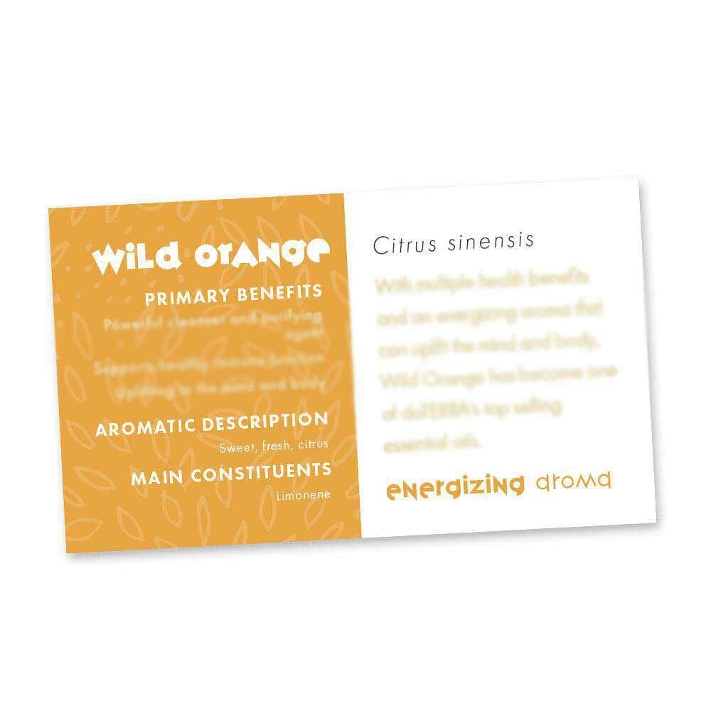 Wild Orange Essential Oil Cards (Pack of 10) Media Your Oil Tools 