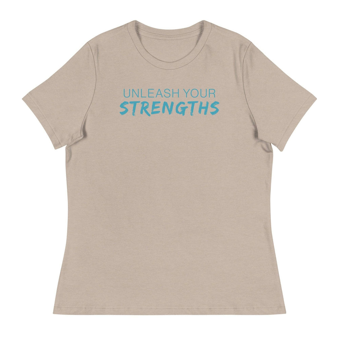 Unleash Your Strengths - Women's Relaxed T-Shirt Your Oil Tools Heather Stone S 