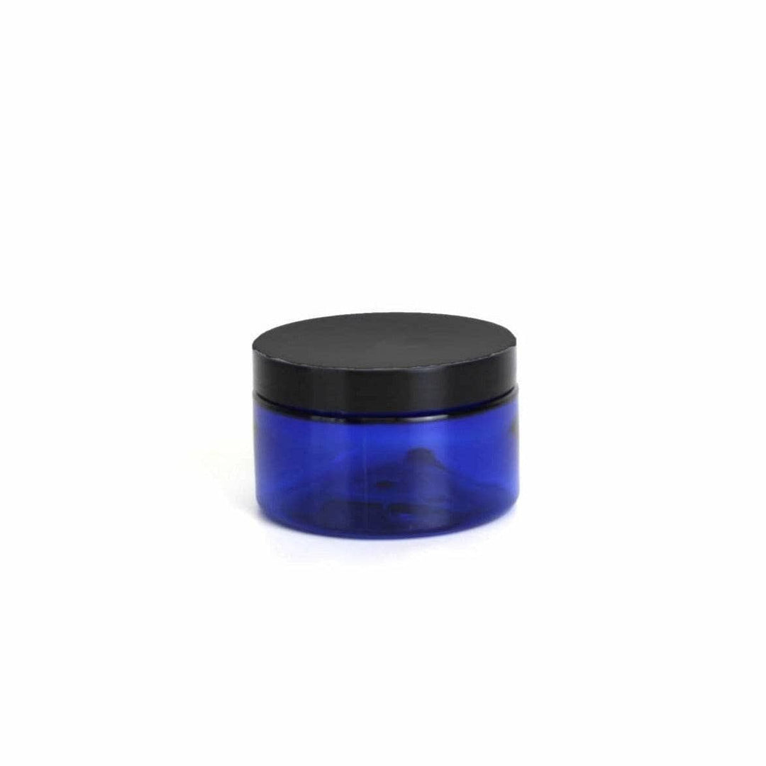 4 oz Blue PET Plastic Jar w/ Black Lid Plastic Jar Your Oil Tools 
