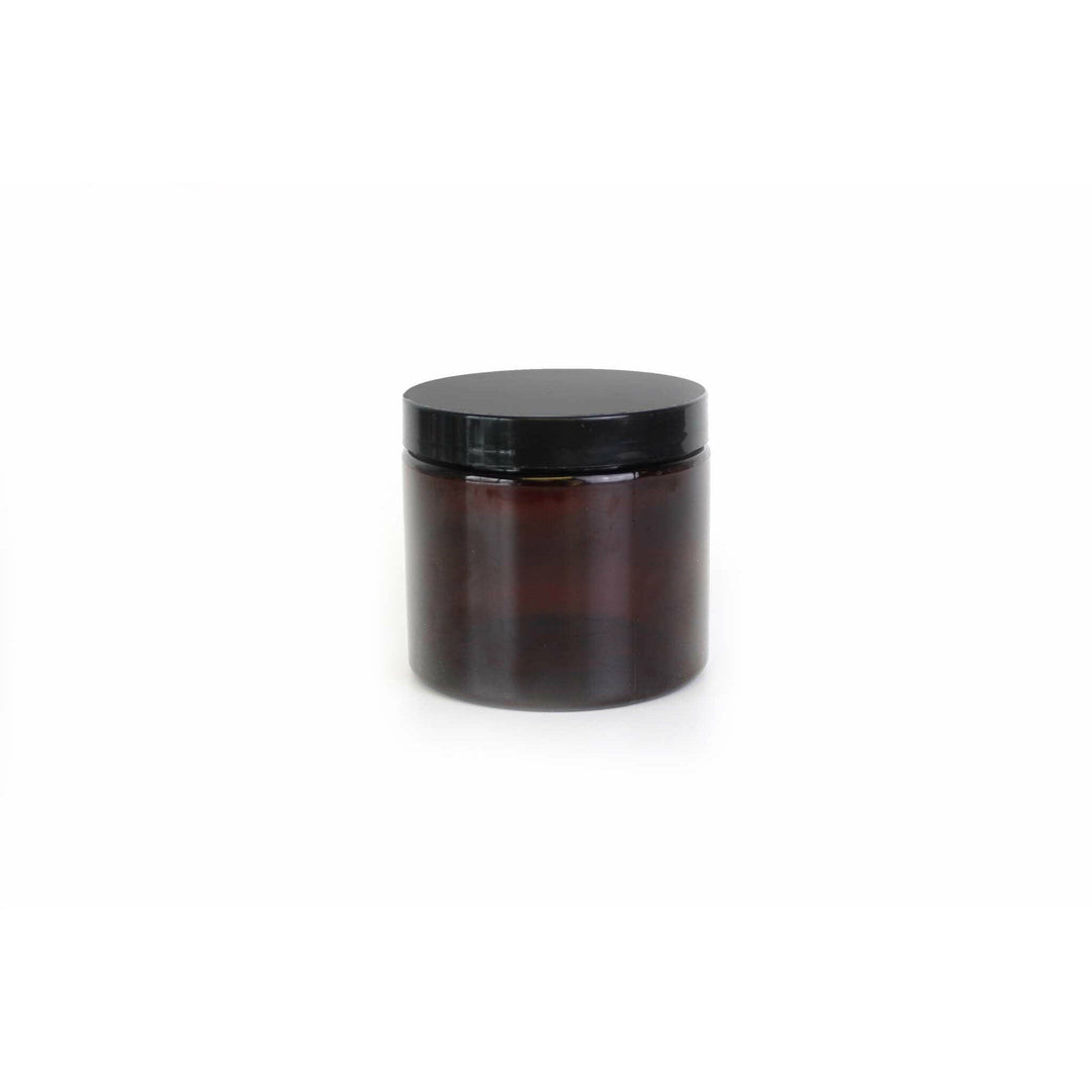 16 oz Amber PET Plastic Jar w/ Black Cap Plastic Jars Your Oil Tools 