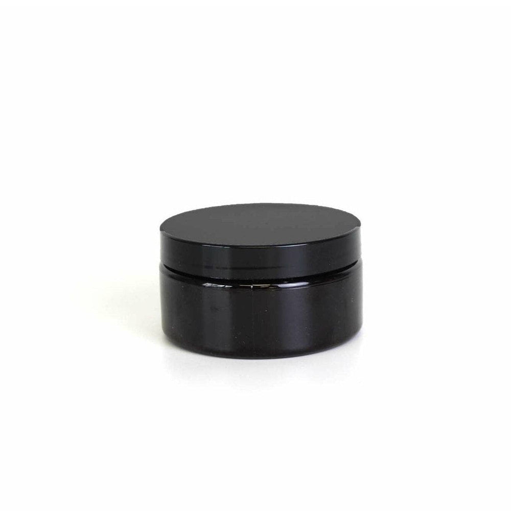 8 oz Amber PET Plastic Jar w/ Black Lid Plastic Jars Your Oil Tools 