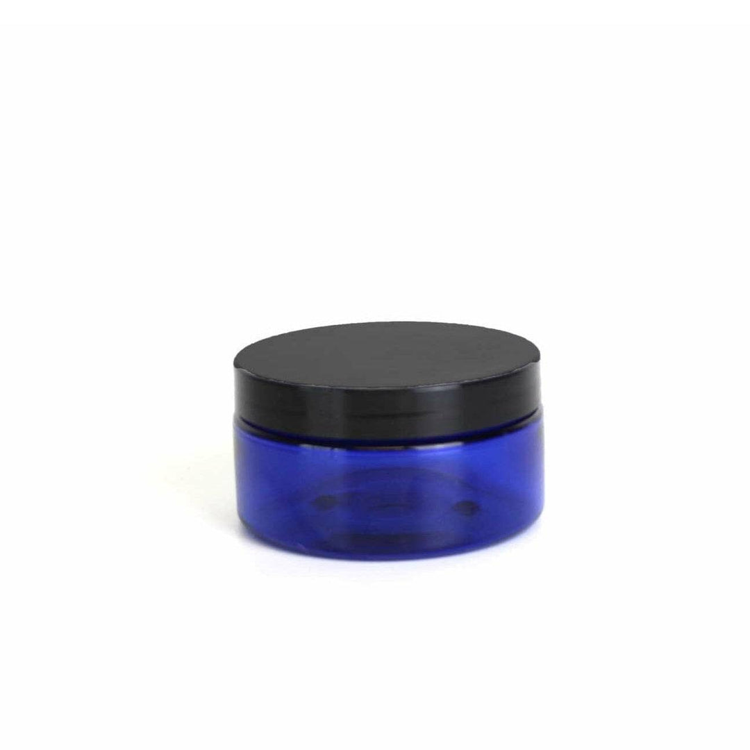 8 oz Blue PET Plastic Jar w/ Black Lid Plastic Jars Your Oil Tools 