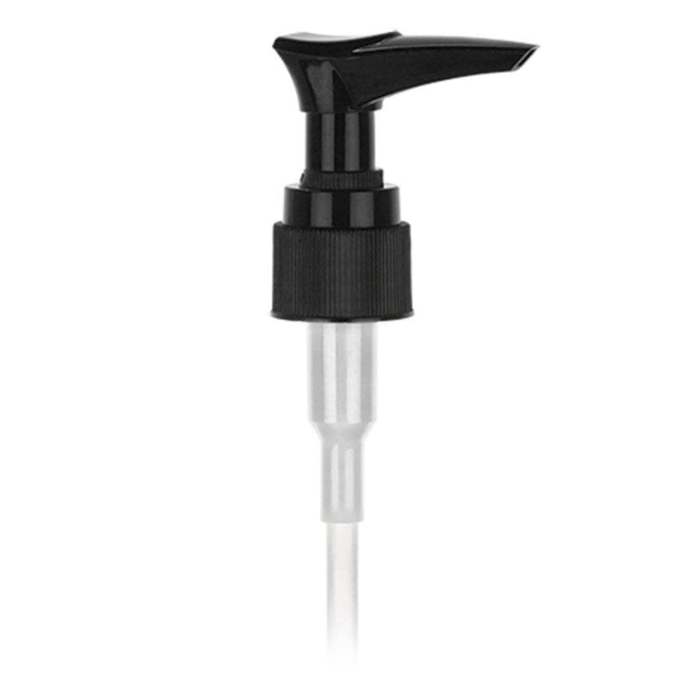 2 oz Natural-Colored HDPE Plastic Cylinder Bottle w/ Black Pump Top Plastic Lotion Bottles Your Oil Tools 