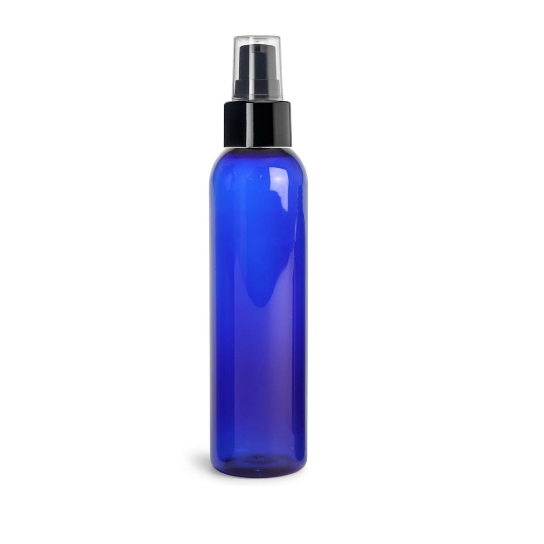 8 oz Blue PET Plastic Cosmo Bottle w/ Treatment Pump Plastic Treatment Bottles Your Oil Tools 