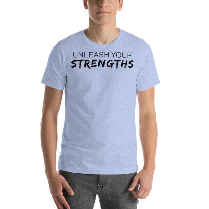Unleash our Strengths - Unisex t-shirt Your Oil Tools Heather Blue S 