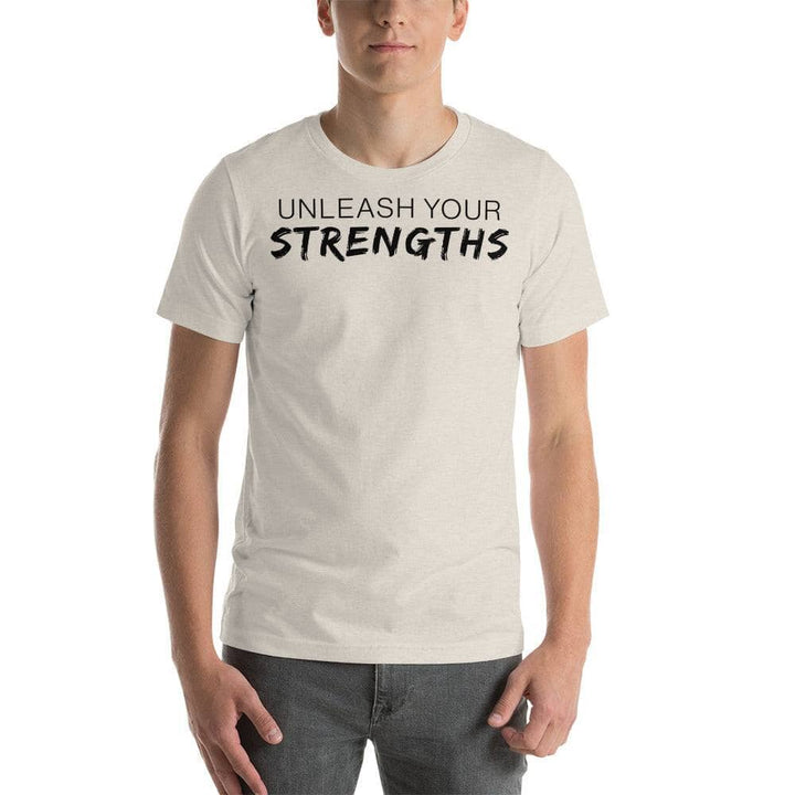 Unleash our Strengths - Unisex t-shirt Your Oil Tools Heather Dust S 