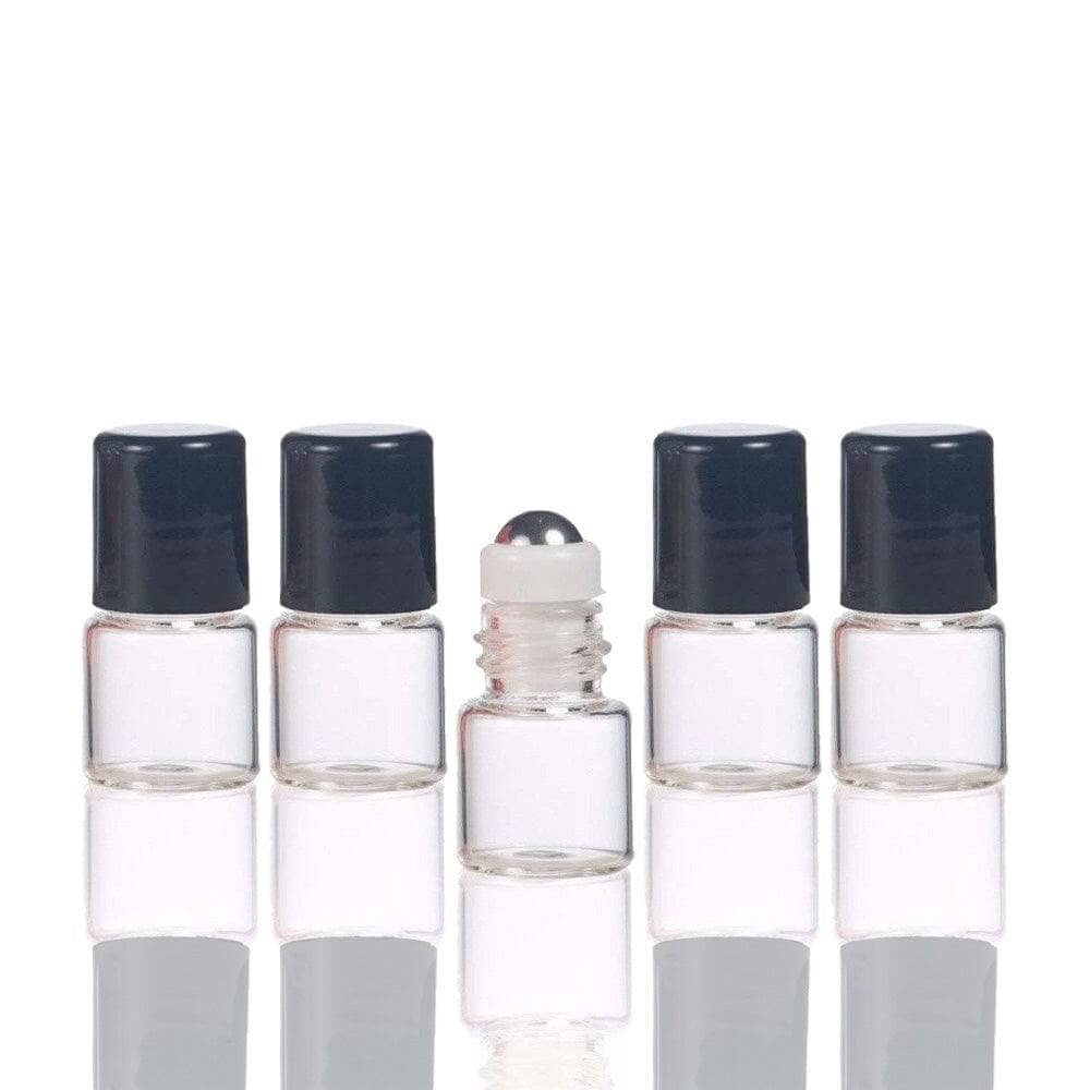 10 ml Clear Glass Roller Bottles (Pack of 5)