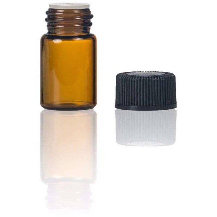 2 ml Amber Glass Vial w/ Orifice Reducer (Flat of 495) Sample Bottles Your Oil Tools 