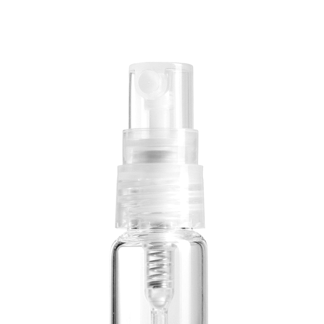 5 ml Clear Glass Vials w/ Natural Fine Mist Spray Tops (Pack of 5) Sample Bottles Your Oil Tools 