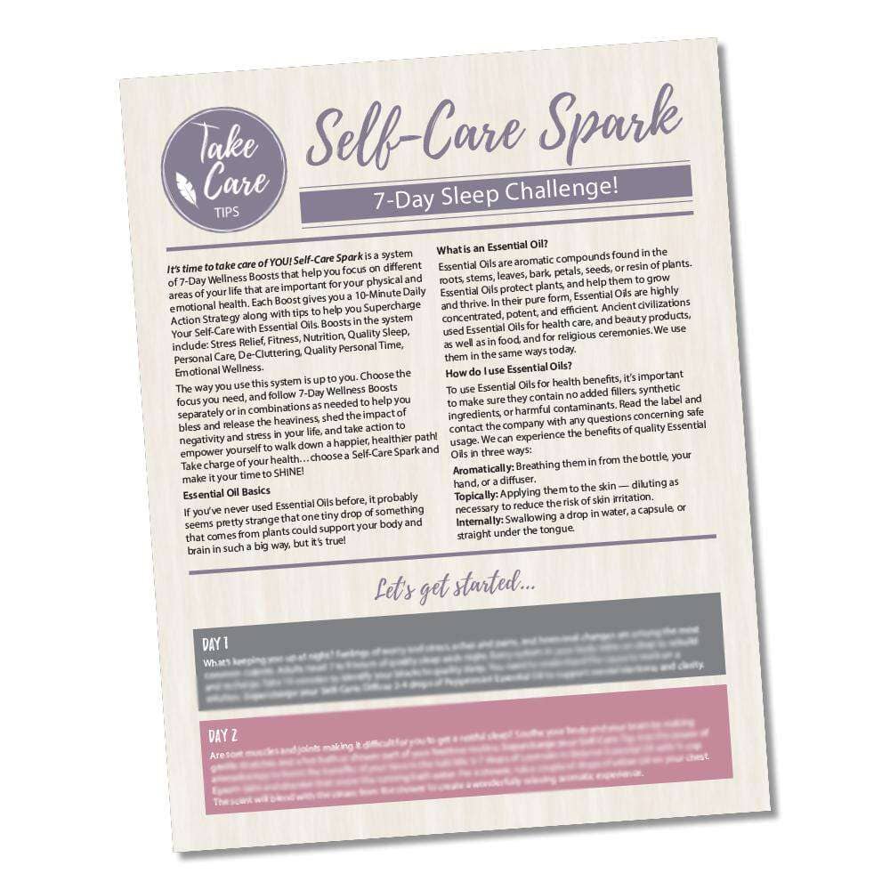 Self-Care Spark: 7-Day Sleep Challenge Tear Pad DIY Take Care 
