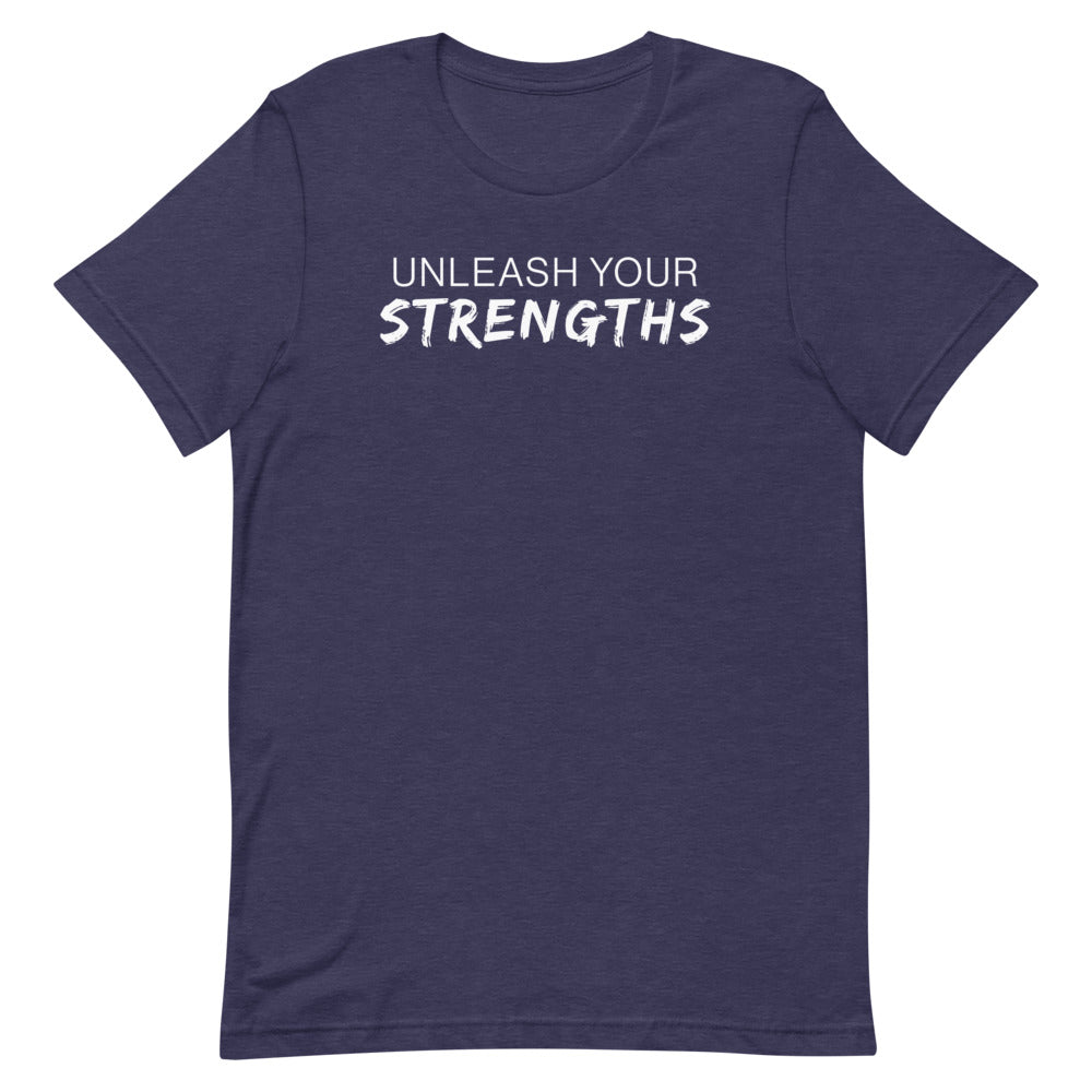 Unleash Your Strengths Short-sleeve unisex t-shirt Your Oil Tools Heather Midnight Navy XS 