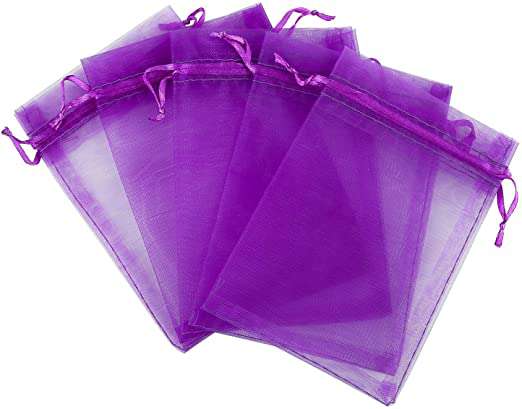 Purple Organza Bags 4"x6"(Pack of 10) Accessories Your Oil Tools 