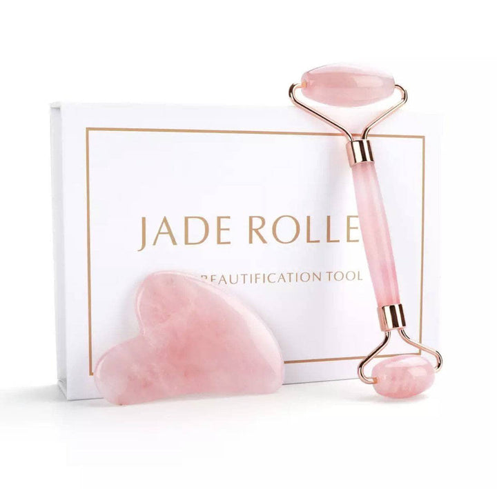 Rose Quartz Jade Roller and Gua Sha Accessories Your Oil Tools 