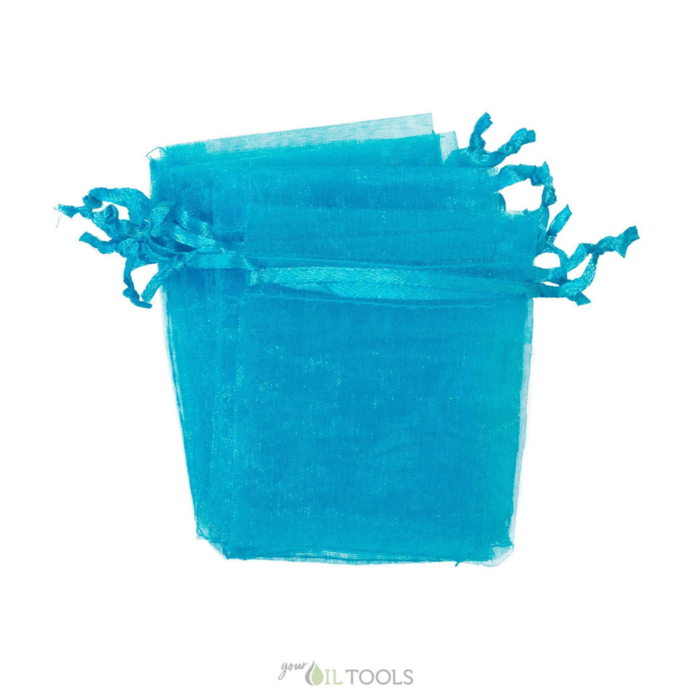 Teal Organza Bags 4"x6"(Pack of 10) Accessories Your Oil Tools 