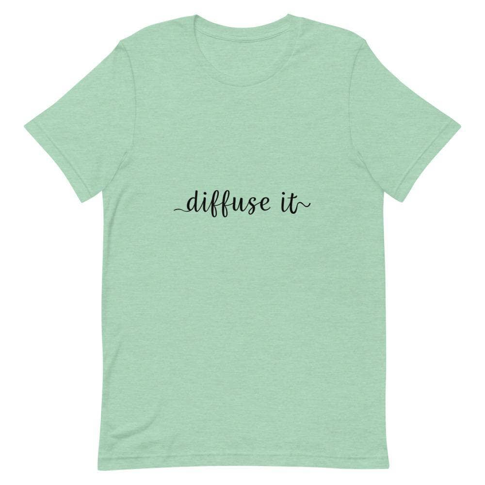 "Diffuse It" Short-Sleeve Unisex T-Shirt Apparel Your Oil Tools Heather Prism Mint XS 