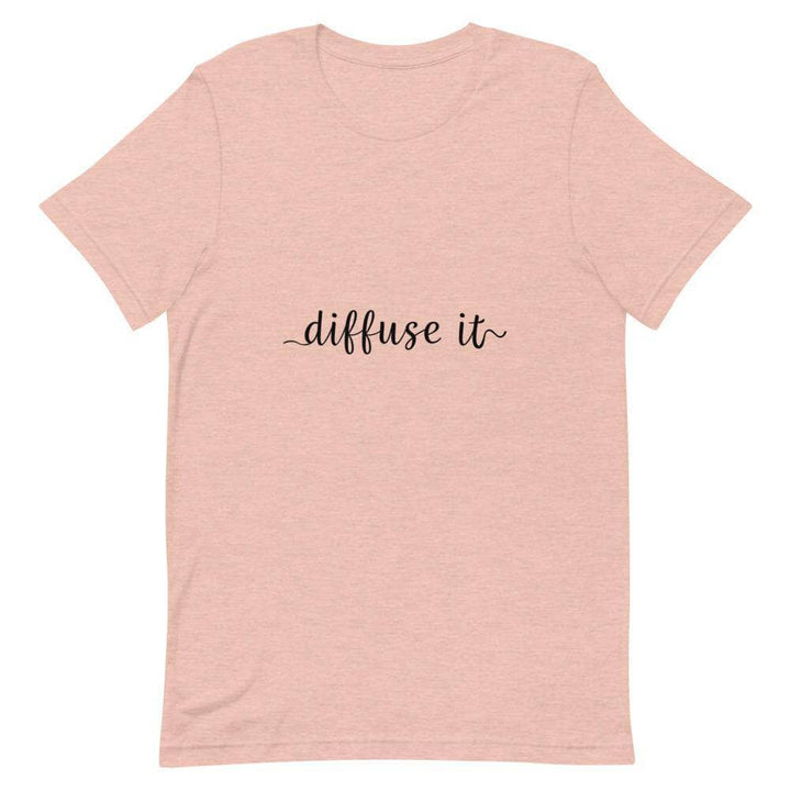 "Diffuse It" Short-Sleeve Unisex T-Shirt Apparel Your Oil Tools Heather Prism Peach XS 