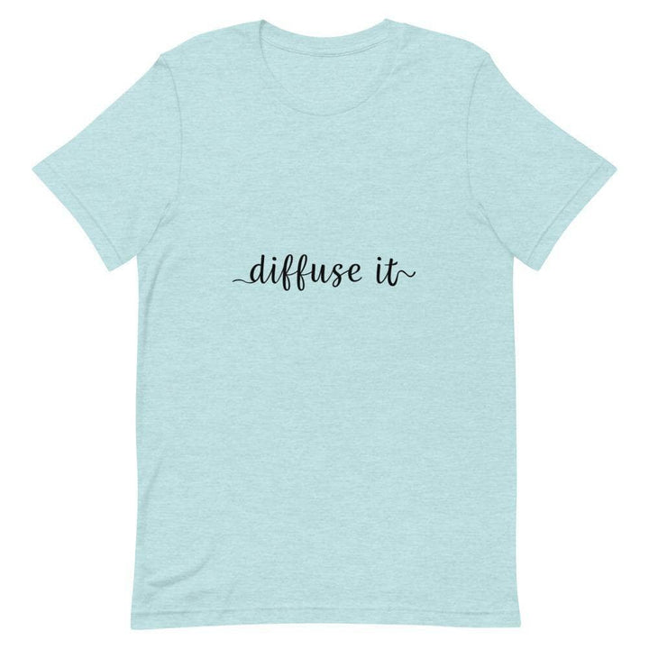"Diffuse It" Short-Sleeve Unisex T-Shirt Apparel Your Oil Tools Heather Prism Ice Blue XS 