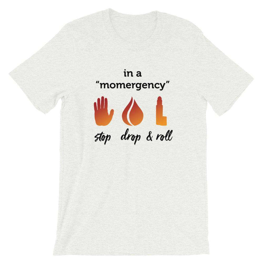 "Momergency" (Light) Short-Sleeve Unisex T-Shirt Apparel Your Oil Tools Ash S 