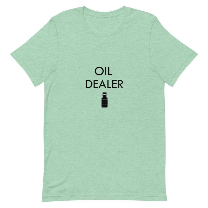 "Oil Dealer" Short-Sleeve Unisex T-Shirt Apparel Your Oil Tools Heather Prism Mint XS 