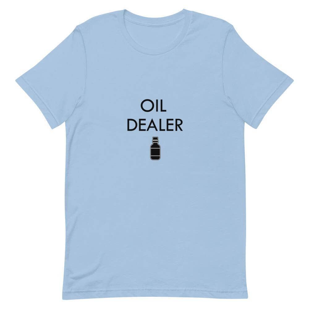 "Oil Dealer" Short-Sleeve Unisex T-Shirt Apparel Your Oil Tools Light Blue XS 
