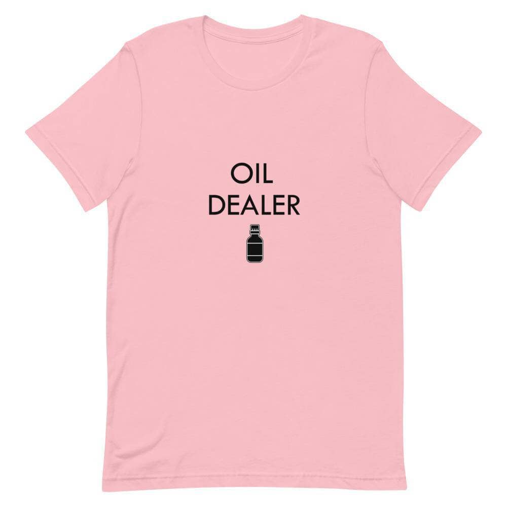 "Oil Dealer" Short-Sleeve Unisex T-Shirt Apparel Your Oil Tools Pink S 