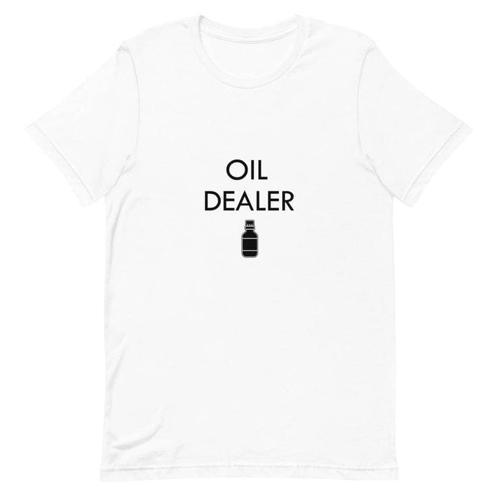 "Oil Dealer" Short-Sleeve Unisex T-Shirt Apparel Your Oil Tools White XS 