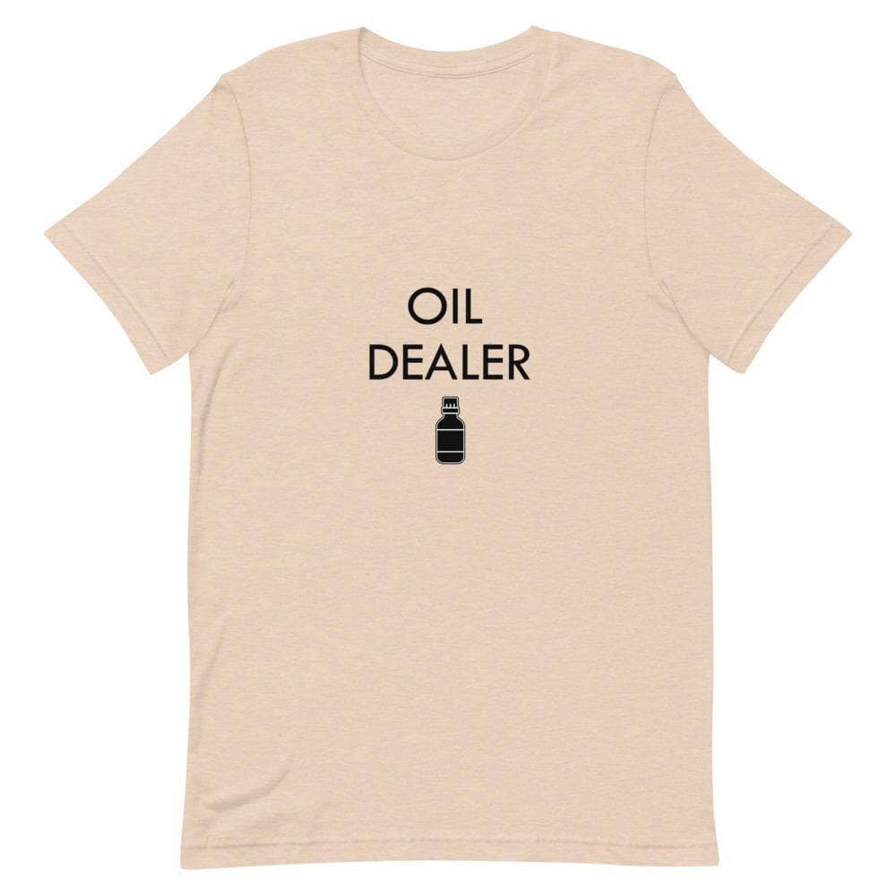 "Oil Dealer" Short-Sleeve Unisex T-Shirt Apparel Your Oil Tools Heather Dust S 