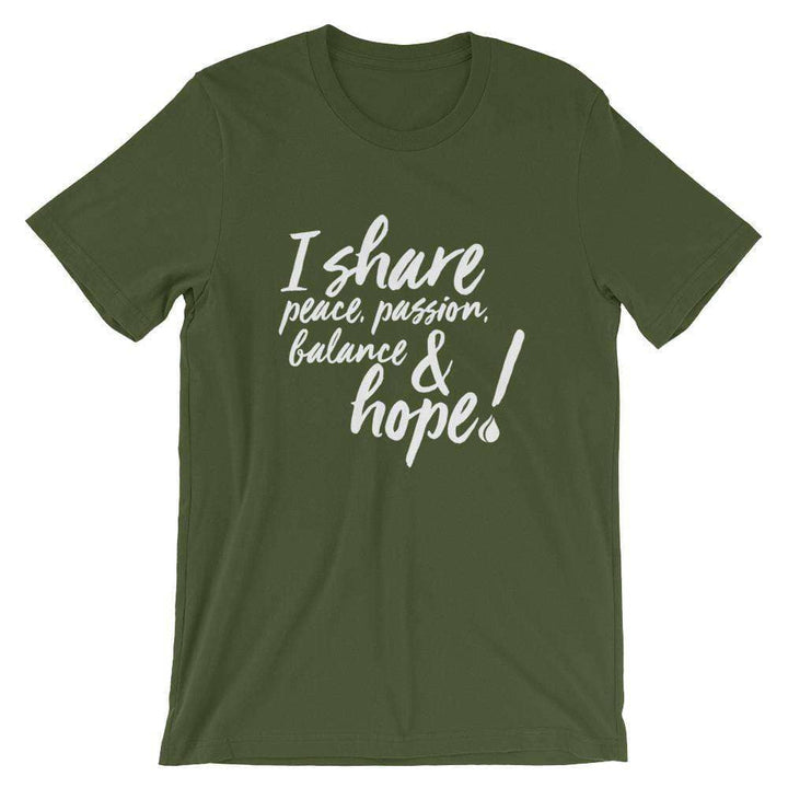 Share (Dark) Short-Sleeve Unisex T-Shirt Apparel Your Oil Tools Olive S 