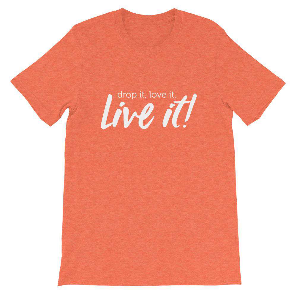 Drop it! (Dark) Short-Sleeve Unisex T-Shirt Apparel Your Oil Tools Heather Orange S 