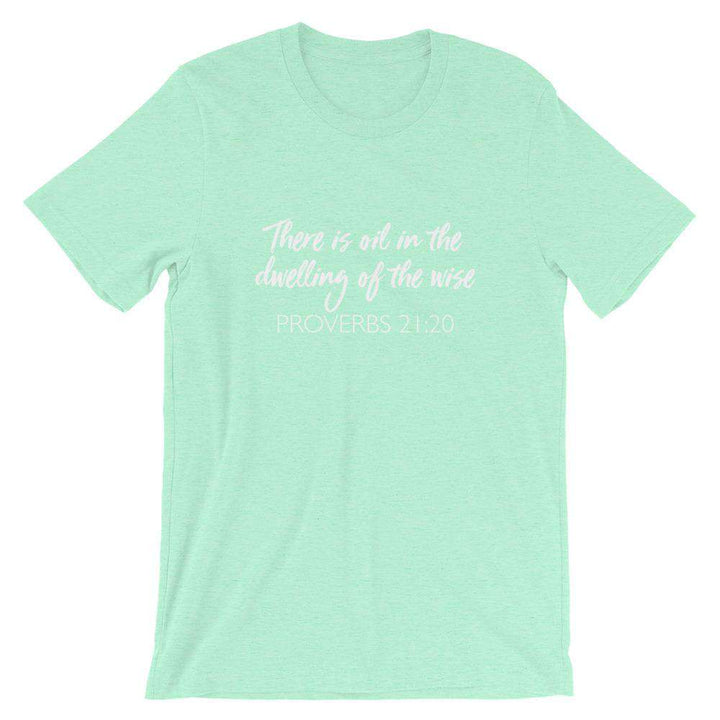 Dwelling of the Wise (Dark) Short-Sleeve Unisex T-Shirt Apparel Your Oil Tools Heather Mint S 