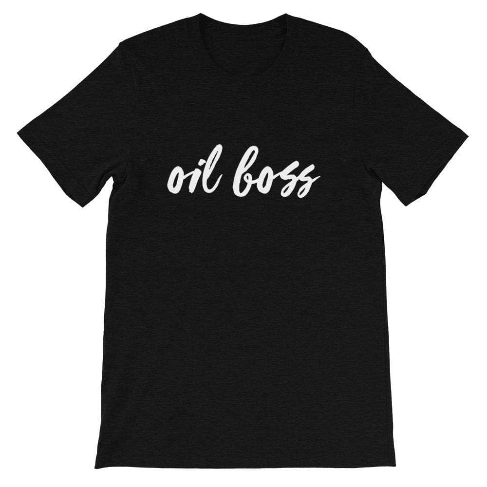 Oil Boss (Dark) Short-Sleeve Unisex T-Shirt Apparel Your Oil Tools Black Heather XS 