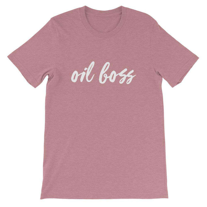 Oil Boss (Dark) Short-Sleeve Unisex T-Shirt Apparel Your Oil Tools Heather Orchid S 