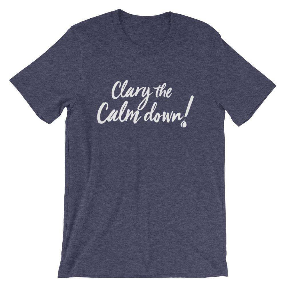 Clary Calm Short-Sleeve Unisex T-Shirt Apparel Your Oil Tools Heather Midnight Navy S 