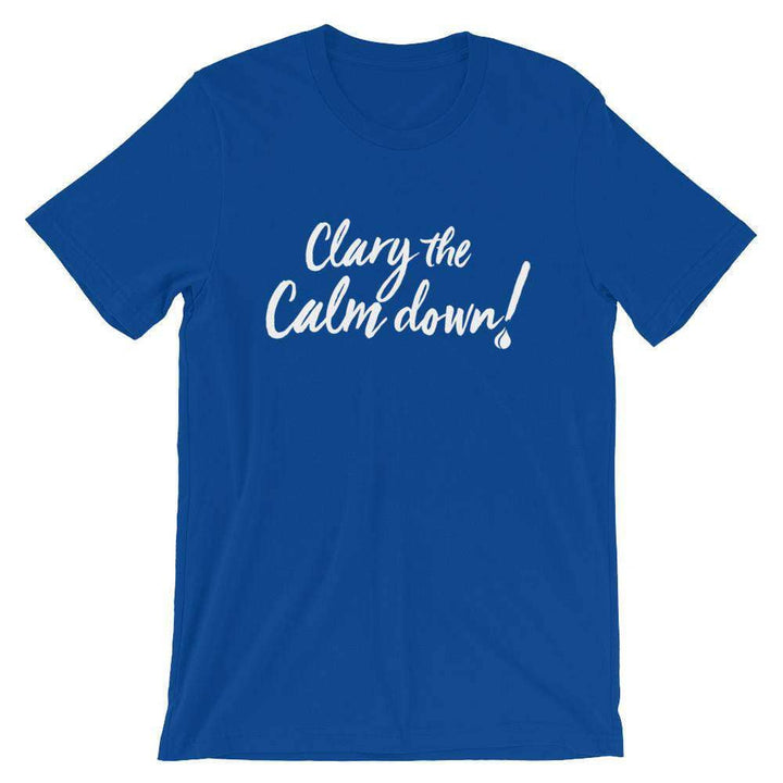 Clary Calm Short-Sleeve Unisex T-Shirt Apparel Your Oil Tools True Royal S 