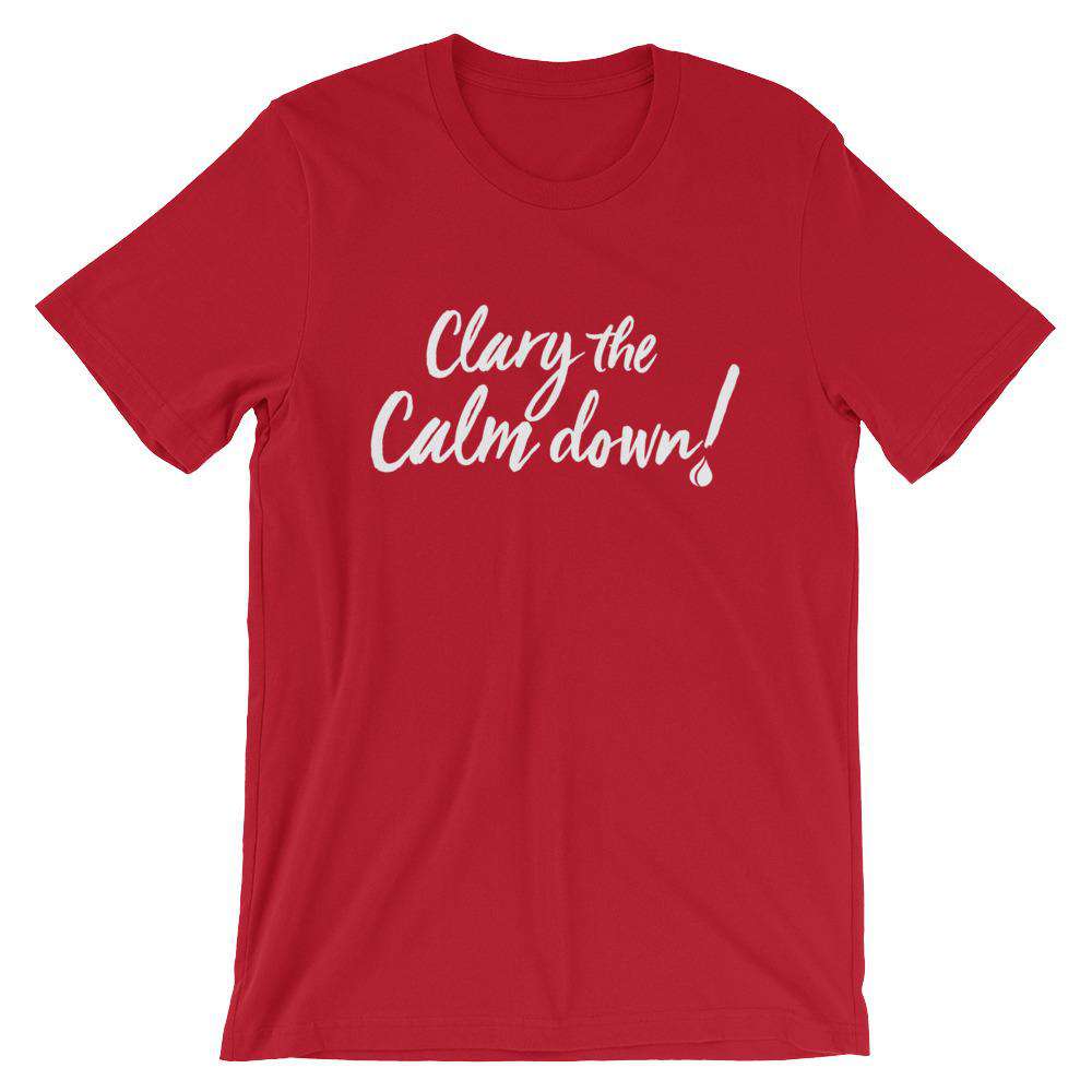 Clary Calm Short-Sleeve Unisex T-Shirt Apparel Your Oil Tools Red S 