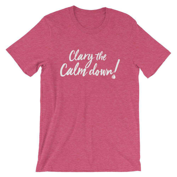 Clary Calm Short-Sleeve Unisex T-Shirt Apparel Your Oil Tools Heather Raspberry S 