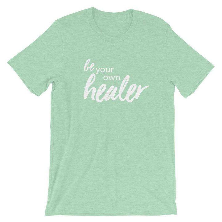 Be Your Own Healer (Light) Short-Sleeve Unisex T-Shirt Apparel Your Oil Tools Heather Prism Mint XS 