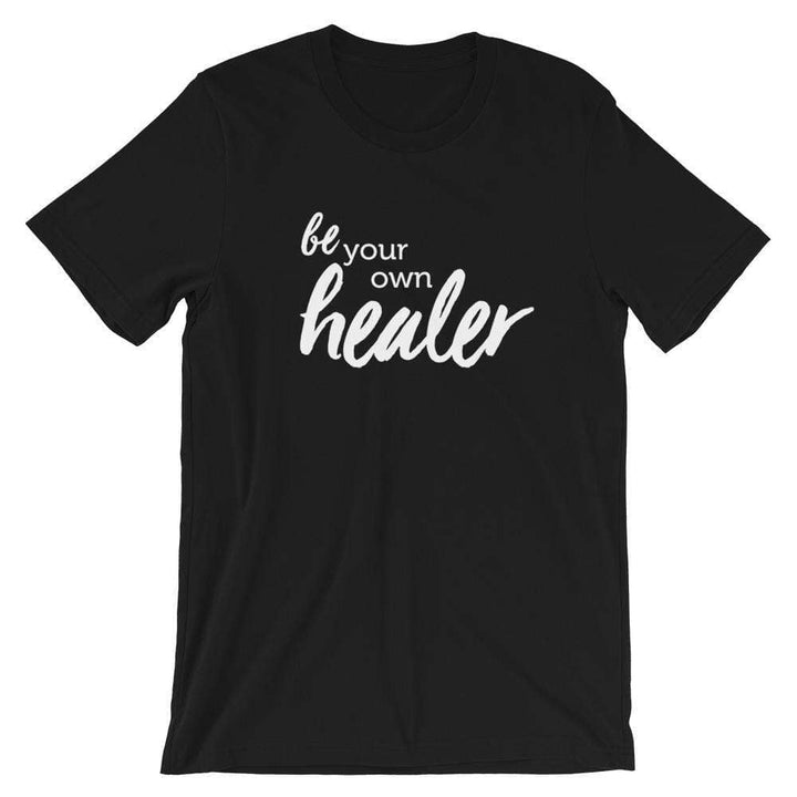 Be Your Own Healer (Light) Short-Sleeve Unisex T-Shirt Apparel Your Oil Tools Black XS 
