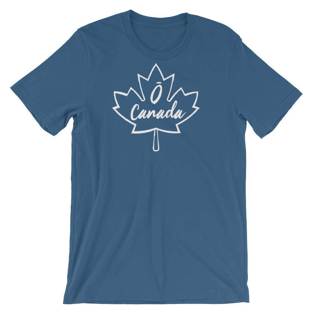 Ō Canada (Dark) Short-Sleeve Unisex T-Shirt Apparel Your Oil Tools Steel Blue S 