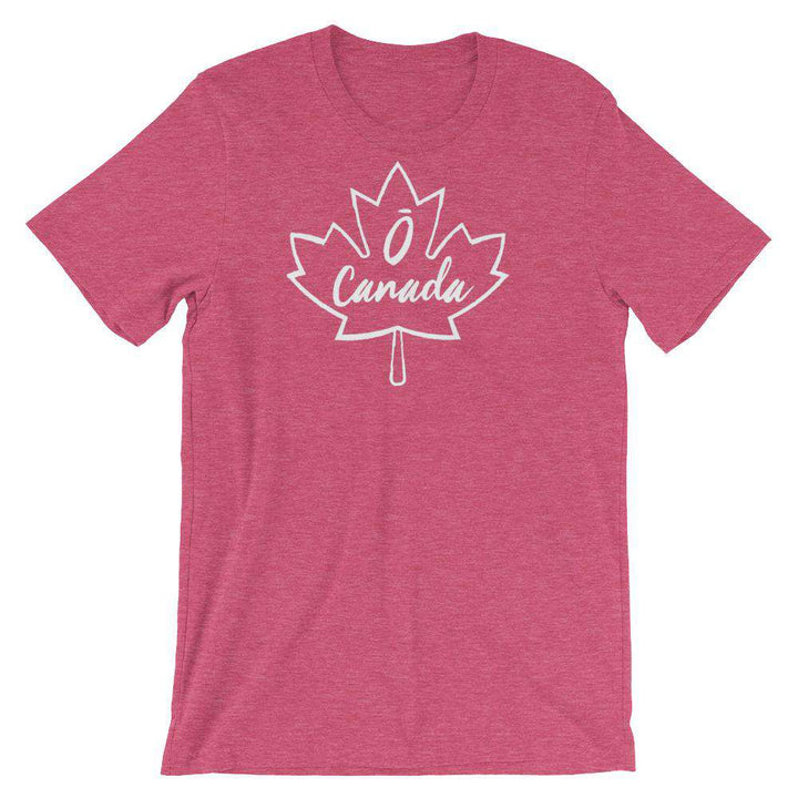 Ō Canada (Dark) Short-Sleeve Unisex T-Shirt Apparel Your Oil Tools Heather Raspberry S 