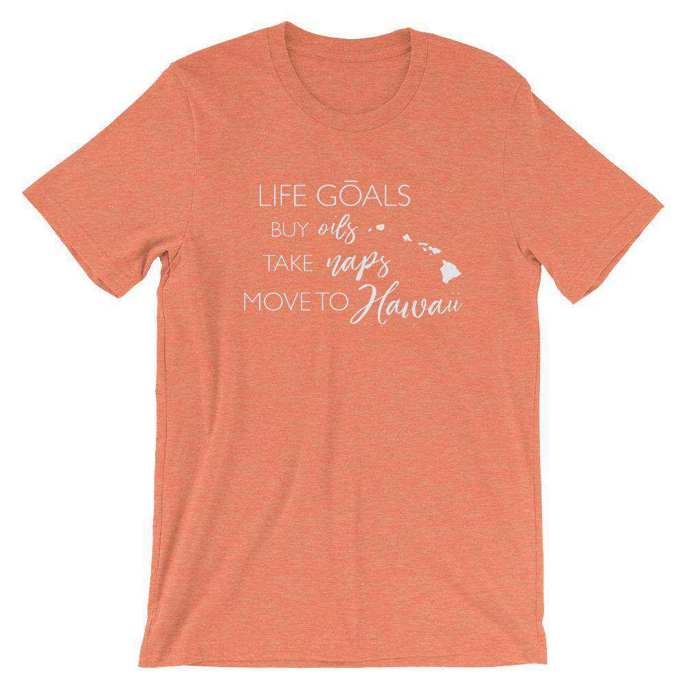 Hawaii (Dark) Short-Sleeve Unisex T-Shirt Apparel Your Oil Tools Heather Orange S 