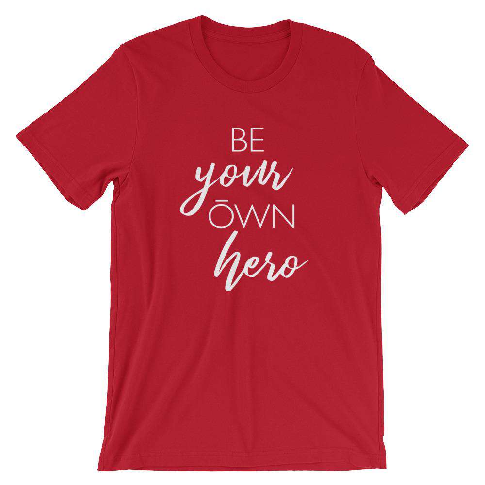 HERO (Dark) Short-Sleeve Unisex T-Shirt Apparel Your Oil Tools Red S 