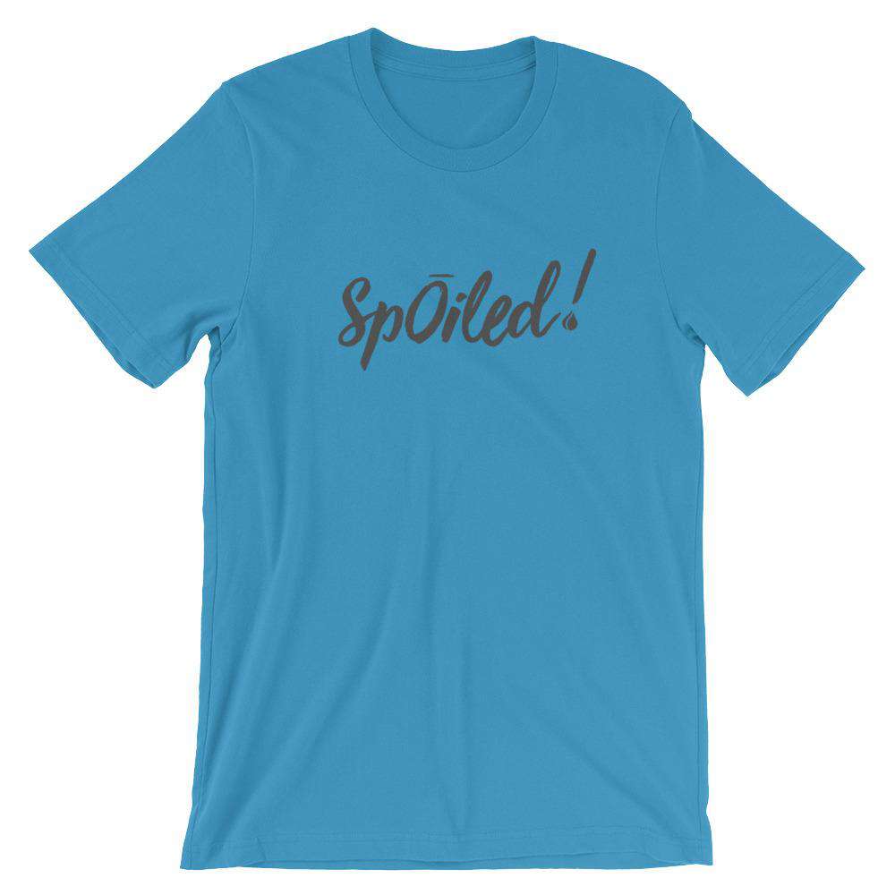 SpOILed! (Light) Short-Sleeve Unisex T-Shirt Apparel Your Oil Tools Ocean Blue S 