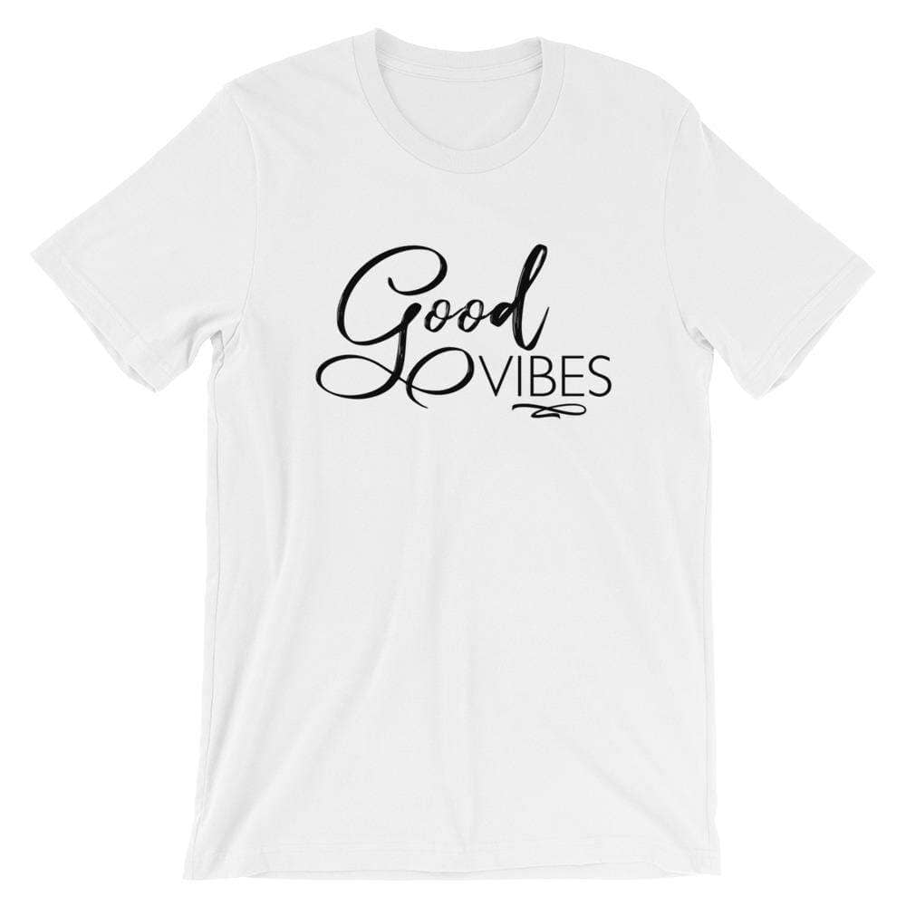 Good Vibes (Light) Short-Sleeve Unisex T-Shirt Apparel Your Oil Tools White XS 