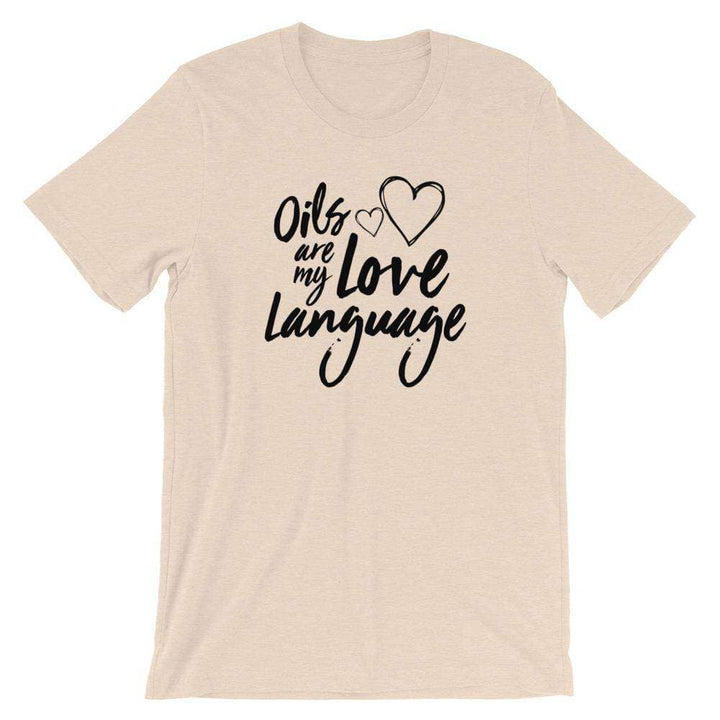 Love Language (Light) Short-Sleeve Unisex T-Shirt Apparel Your Oil Tools Heather Dust S 