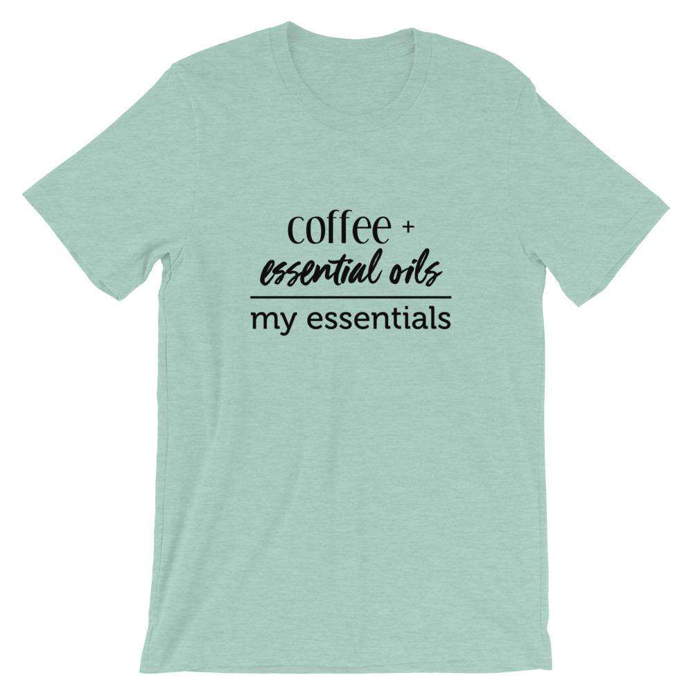 My Essentials (Light) Short-Sleeve Unisex T-Shirt Apparel Your Oil Tools Heather Prism Dusty Blue XS 