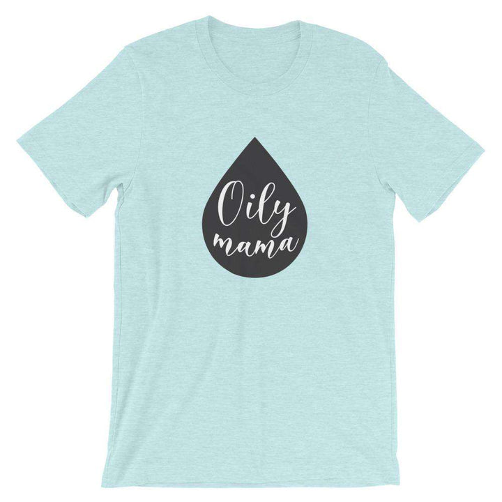 Oily Mama Short-Sleeve Unisex T-Shirt Apparel Your Oil Tools Heather Prism Ice Blue XS 
