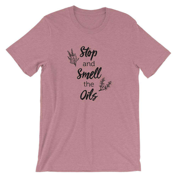 Stop and Smell the Oils (Light) Short-Sleeve Unisex T-Shirt Apparel Your Oil Tools Heather Orchid S 