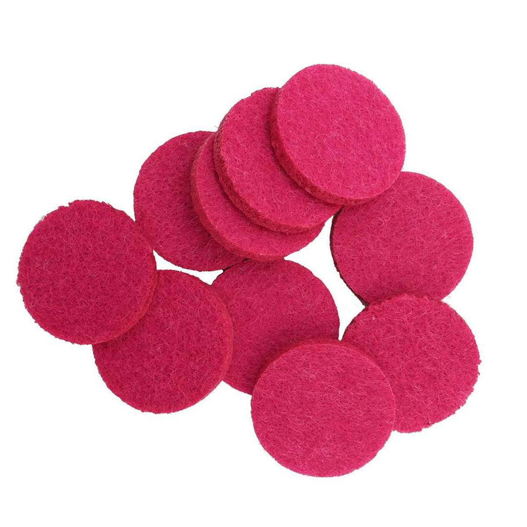 25mm Fuchsia Replacement Pads (Pack of 10) Aroma Jewelry Your Oil Tools 